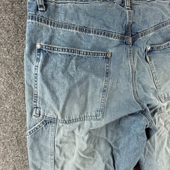 VTG Levis Silvertab Denim Carpenter Jeans Painter Blue Cotton Faded ACTL 34x29 - Picture 13 of 16